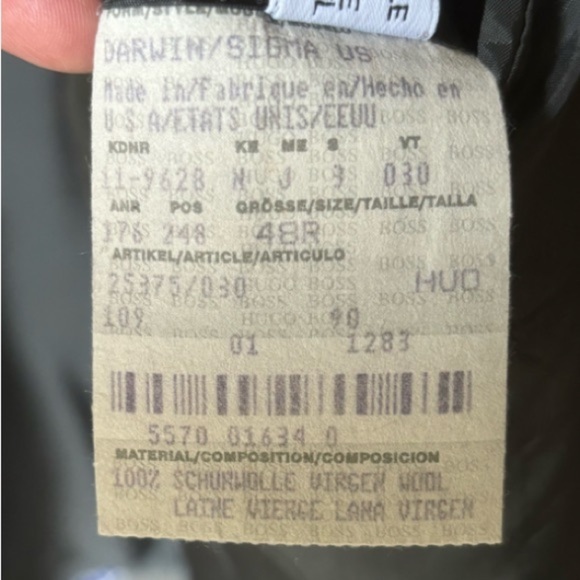 NEW Hugo Boss Gray Sport Coat Size 48 R Single Button Virgin Wool Sport Coat - Picture 8 of 15